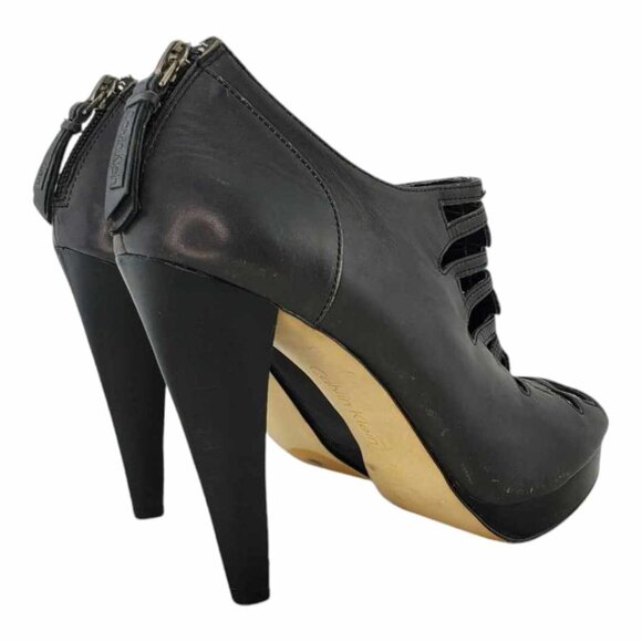 Calvin Klein Raine Platform Open Toe Heeled Booties Sz 6M - Grey - Picture 8 of 10